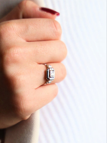 Bague 48 Bague Art déco Or blanc diamant 58 Facettes 1654249CN