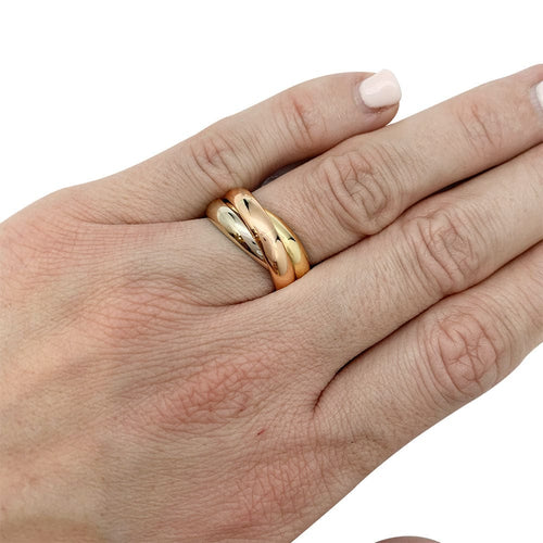 Bague 51 Bague Cartier, "Trinity Classique", trois ors. 58 Facettes 30969