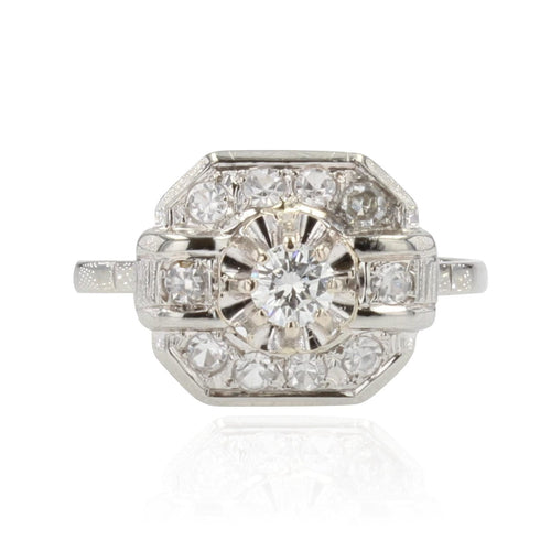Bague 57 Bague art déco diamants 58 Facettes 21-726