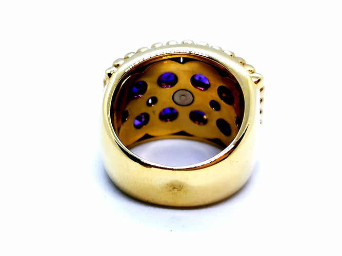 Bague 56 Bague Or jaune Améthyste 58 Facettes 1048332CN