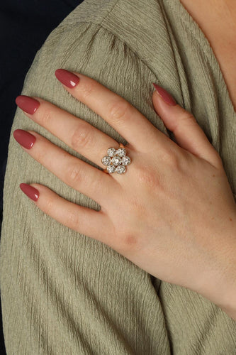 Bague 54 Bague Fleur Or jaune Diamant 58 Facettes 1991999CN