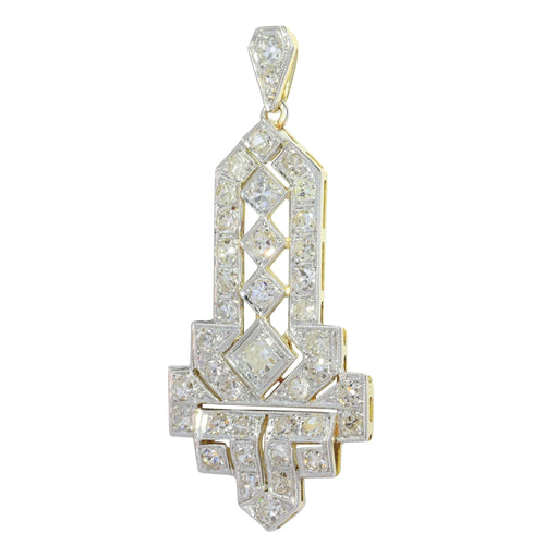 Pendentif Roaring Twenties Sparkle : Suspension Déco Architecturale Vintage 58 Facettes 23346-0135