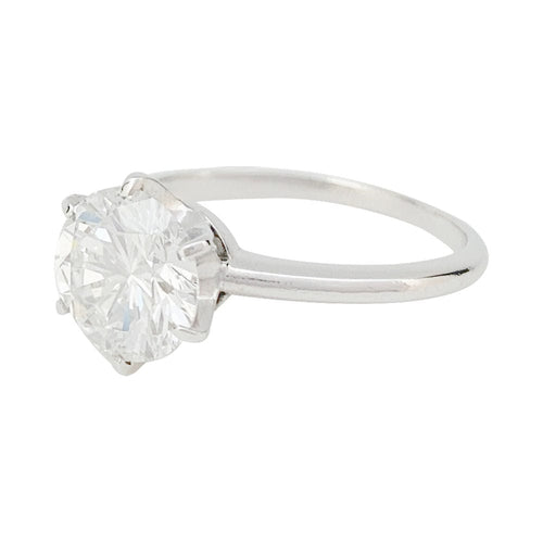 Bague 53 Solitaire platine et diamant, 2,23 carats. 58 Facettes 31441