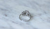 Bague 54 Bague Art Déco diamants sur platine 58 Facettes