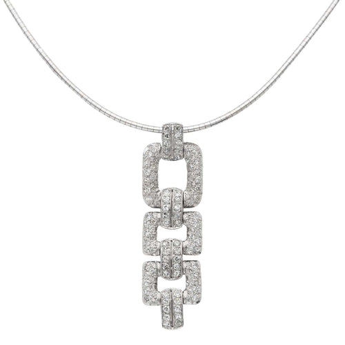 Collier Collier Pendentif Or blanc Diamant 58 Facettes 2377923CN