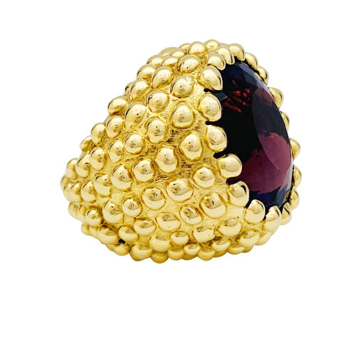 Bague 53 Bague Garnazelle or jaune, améthyste. 58 Facettes 30927