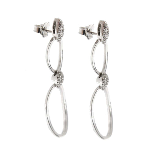 Boucles d'oreilles Boucles d'oreilles pendantes 2 ovales 58 Facettes 29414