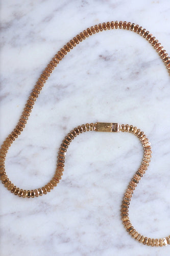 Collier Collier or rose maille fantaisie 58 Facettes