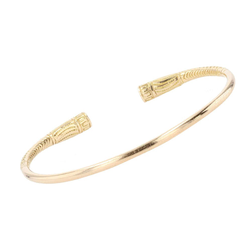 Bracelet Bracelet en or jonc ouvert et ciselé 58 Facettes 21-789