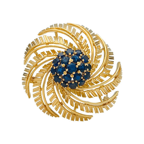 Broche Broche Cartier en or jaune et saphirs. 58 Facettes 31341