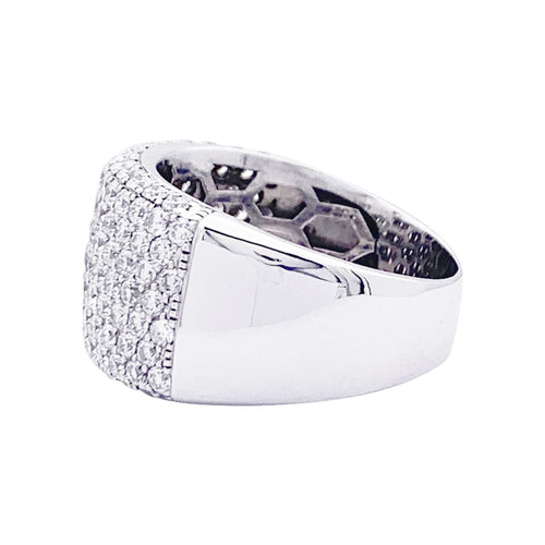 Bague 58 Bague pavage or blanc, diamants. 58 Facettes 33530