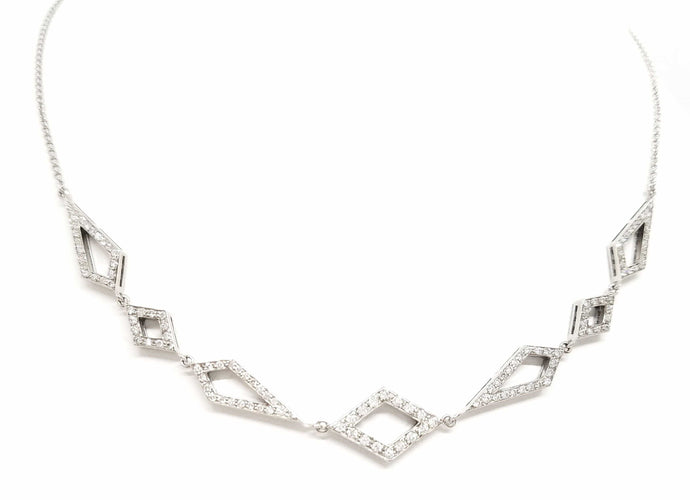 Collier Collier Or blanc Diamant 58 Facettes 578815RV