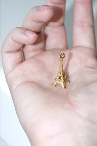 Pendentif Pendentif Vintage Tour Eiffel Or Jaune 58 Facettes