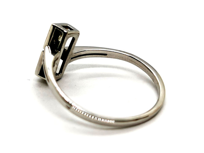 Bague 59 Bague Toi et Moi Or blanc Diamant 58 Facettes 1161984CD