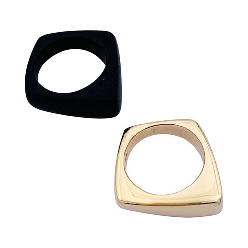 Bague 52 Bagues or jaune et bois. 58 Facettes 32802