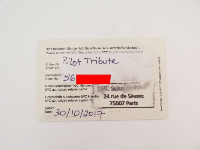 Montre montre IWC pilot s mark xviii tribute to mark xi acier 40mm auto full set 58 Facettes 256260