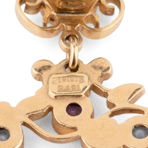 Boucles d'oreilles Boucles d'oreilles or jaune Fleurs du créateur Papi Percossi 58 Facettes