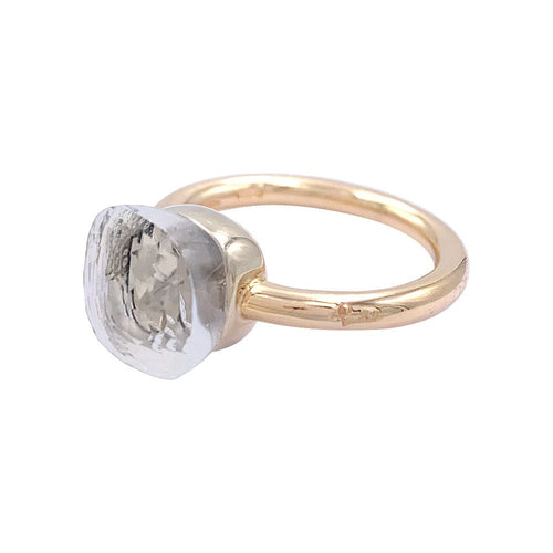 Bague 55 Bague Pomellato, "Nudo Classique", or rose et blanc, topaze. 58 Facettes 32266