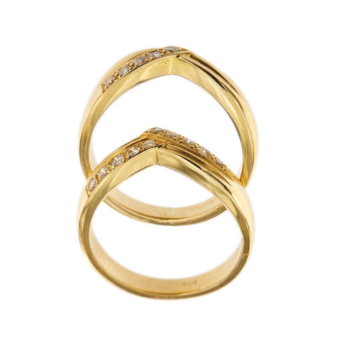 Bague 55 Bague double diamants 58 Facettes 32483