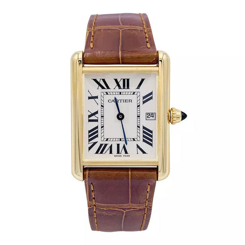 Montre Montre Cartier "Tank Louis Cartier" en or jaune. 58 Facettes 32595