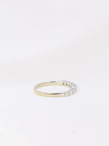 Bague Demi-Alliance américaine en or blanc et diamants 0,36 ct 58 Facettes J76