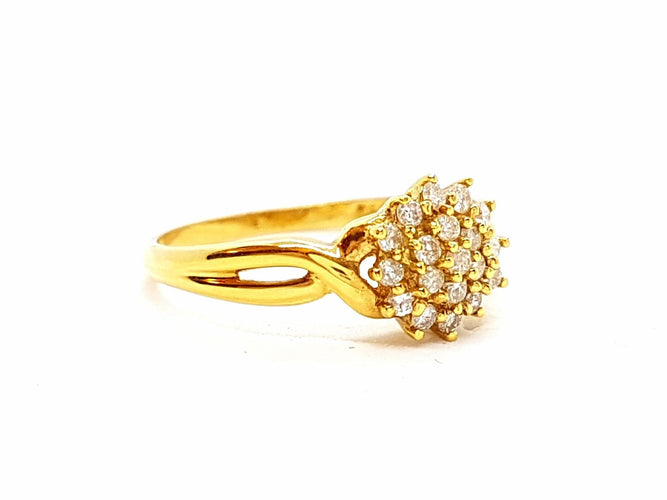 Bague 56 Bague Or jaune Diamant 58 Facettes 06346CD