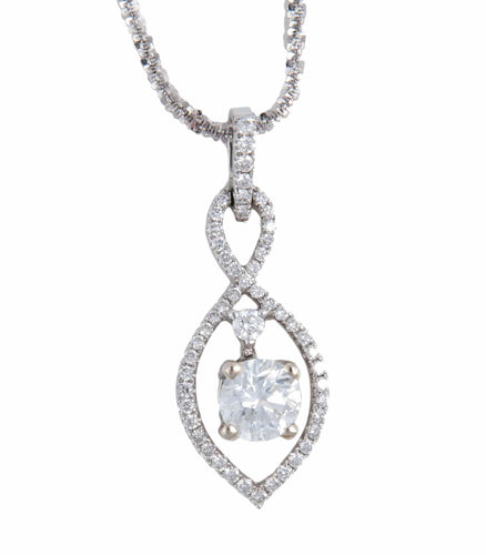 Collier COLLIER PENDENTIF OR & DIAMANTS 58 Facettes BO/220106