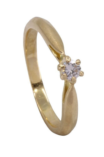 Bague 47 SOLITAIRE OR JAUNE DIAMANT 58 Facettes 078431