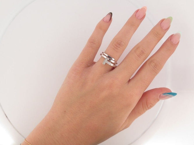 Bague 53 bague TIFFANY & CO wrap square t 60149848 53 diamants or 18k 58 Facettes 254104