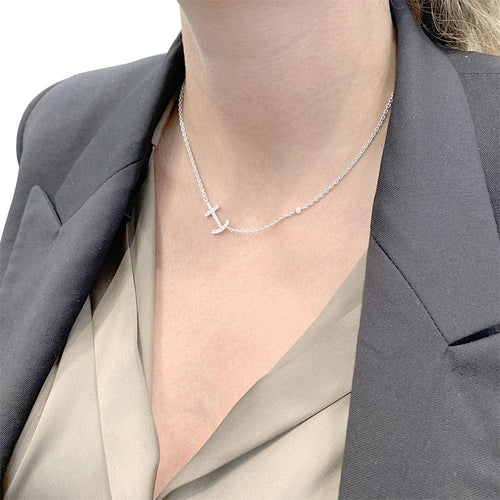 Collier Collier or blanc et diamants. 58 Facettes 33429