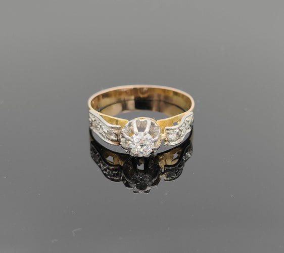 Bague 52.5 Bague solitaire 2 Ors Diamant 58 Facettes