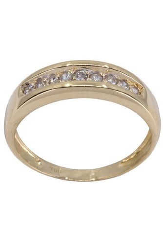 Bague DEMI-ALLIANCE MODERNE DIAMANTS 58 Facettes 070741