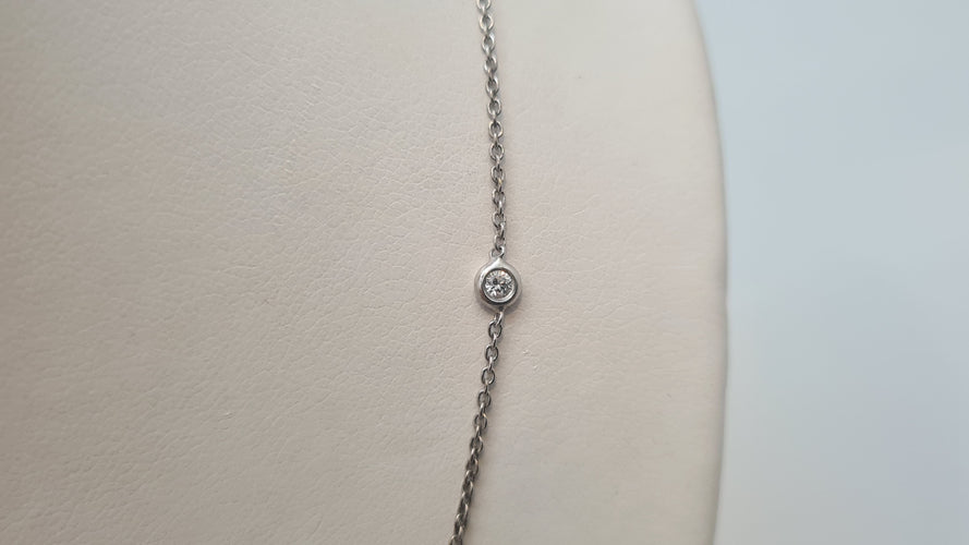 Collier Collier en Or blanc, Diamants 58 Facettes