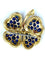 Broche Broche trèfles or jaune, saphirs et diamant 58 Facettes