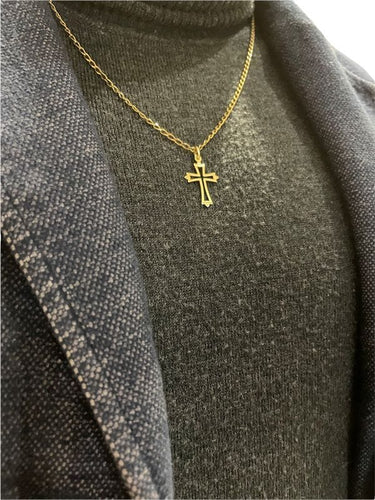 Pendentif CROIX MODERNE AJOURÉE 58 Facettes 046221