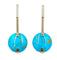 Boucles d'oreilles Roberto Coin. Boucles d’oreilles or et turquoises 58 Facettes