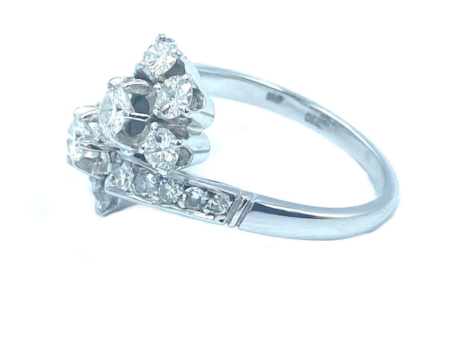 Bague Bague Toi & Moi 1950 or blanc et diamants 58 Facettes