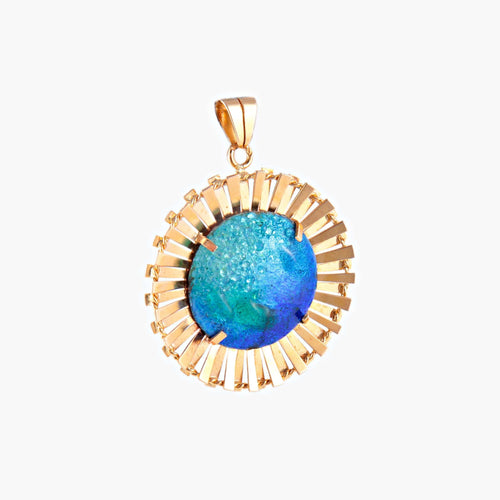 Pendentif Pendentif Soleil Bleu 58 Facettes
