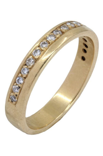 Bague 59 DEMI-ALLIANCE DIAMANTS 58 Facettes 053771