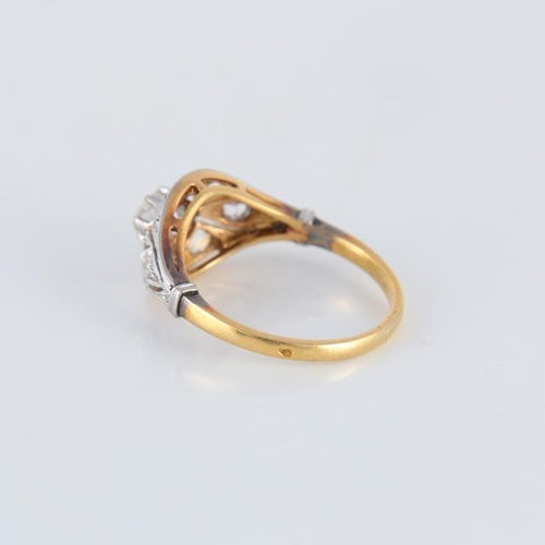 Bague 54 Bague Art Déco Diamants 58 Facettes