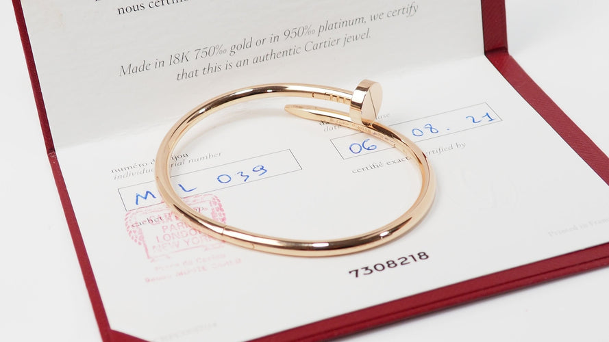 Bracelet 17cm CARTIER - Bracelet Juste un clou Or rose 58 Facettes 32499