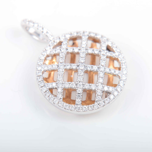 Pendentif Pendentif or blanc et jaune Diamants 58 Facettes