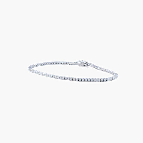 Bracelet Bracelet Tennis Or blanc Diamants 58 Facettes