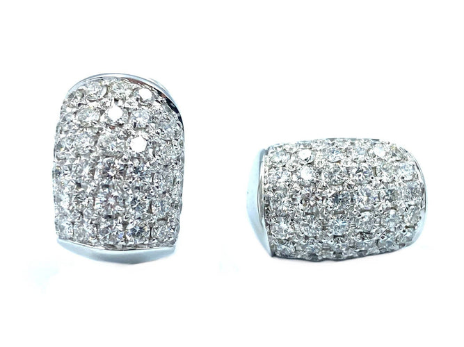 Boucles d'oreilles PIAGET - Boucles d’oreilles or blanc et diamants 58 Facettes