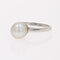 Bague 53 Bague solitaire perle or blanc 58 Facettes 22-514