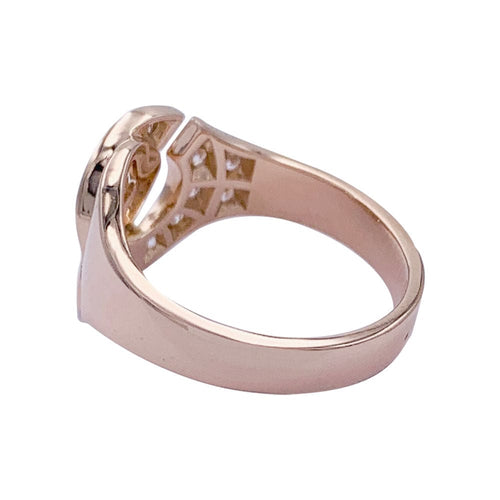 Bague 55 Bague Dinh Van, "Menottes R12", or rose, diamants. 58 Facettes 32391