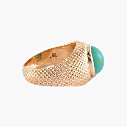 Bague 53 / Turquoise / Or Jaune BAGUE « LA TURQUOISE » OR JAUNE 58 Facettes BO/220078