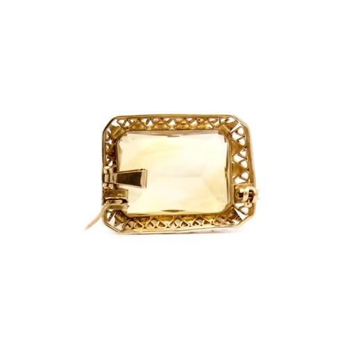 Broche Broche pendentif Or jaune Citrine 58 Facettes REF2378-107