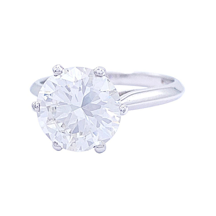 Bague 50 Solitaire platine, or blanc, diamant 2,30 cts. 58 Facettes 32182