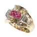 Bague 56 Bague avec rubis et diamants 58 Facettes 20027-0055